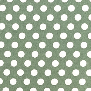 White Dots on Green Fabric 110cm x 50cm
