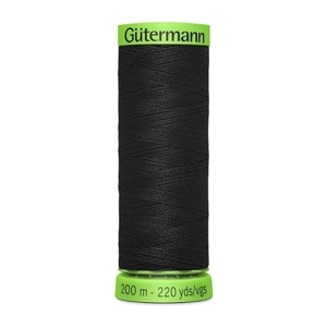 Gutermann Extra Fine Polyester 200m Colour 000 Black
