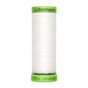 Gutermann Extra Fine Polyester 200m Colour 800 White