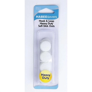 Habee Savers Hook And Loop Dots Heavy Duty 20mm x 12 Dots
