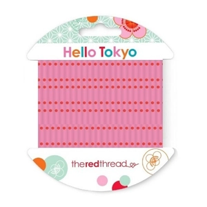 Hello Tokyo Stitched Grosgrain Ribbon 3/8