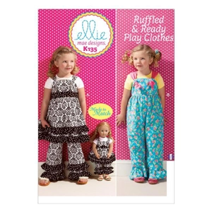 Kwik Sew K135 Girls Top Pants and Overalls