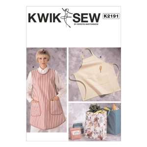 Kwik Sew K2191 Aprons Shopping Tote and Lunch Bag