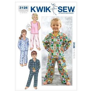 Kwik Sew K3126 Toddlers Sleepwear