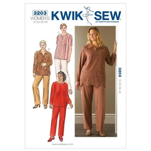 Kwik Sew K3203 Womens Side Slit Tunics and Pants