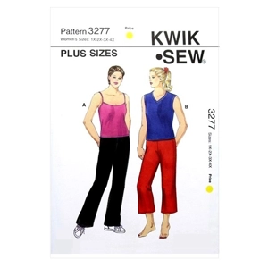 Womens sleeveless tops and pants sewing pattern cover.
