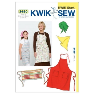 Matching aprons and bandana sewing pattern.