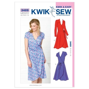 Kwik Sew K3489 Misses Tulip Hem Wrap Dresses