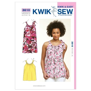 Kwik Sew K3610 Misses Gathered Neckline Top and Dress