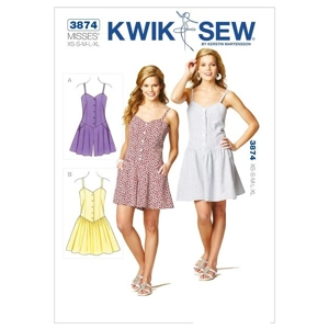Kwik Sew K3874 Misses Romper and Dress