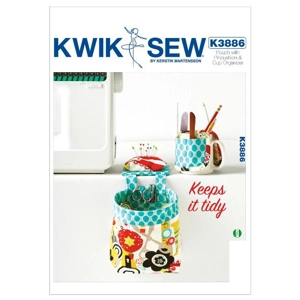 Kwik Sew K3886 Pouch with Pin Cushion and Cup Organiser