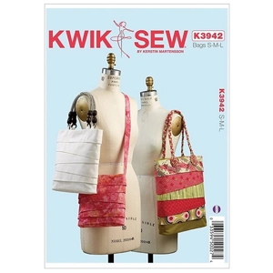 Pieced shopping totes sewing pattern.