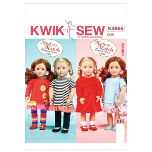 Dolls clothes sewing pattern.