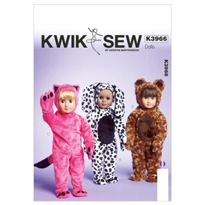 Kwik Sew K3966 Dolls Costumes