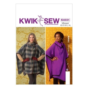 Kwik Sew K4031 Misses Foldover Collar Wraps