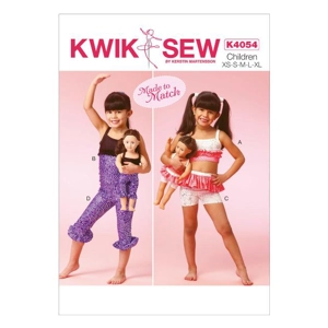 Kwik Sew K4054 Matching Tops Shorts and Leggings