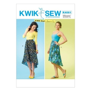 Kwik Sew K4061 Misses High Low Hem Skirts