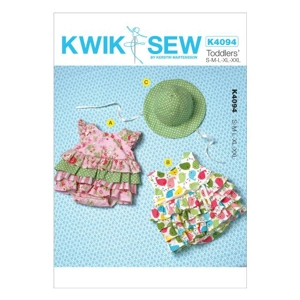 Kwik Sew K4094 Infants Ruffled Rompers and Bucket Hat