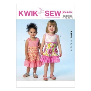 Kwik Sew K4109 Toddlers Ruffle Hem Dresses