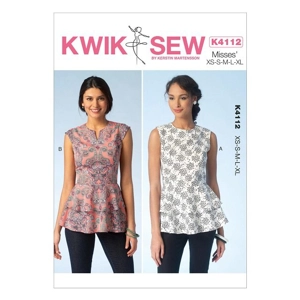 Kwik Sew K4112 Misses Tiered Peplum Tops