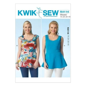 Kwik Sew K4114 Womens Diamond Neck Tops