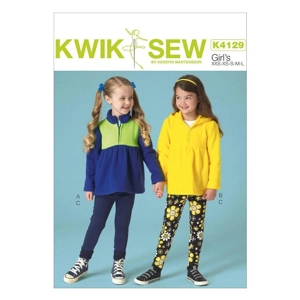 Kwik Sew sewing pattern of girls jackets and leggings.