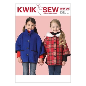 Kwik Sew K4130 Girls Dolman Sleeve Jackets