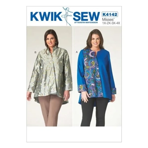 Womens asymmetrical jacket sewing pattern cover.