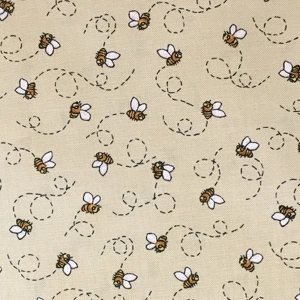 Stof Fabric Bees 110cm x 25cm