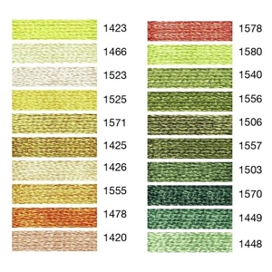 Madeira Decora 4 Strand Rayon Hand Embroidery Floss Chart B