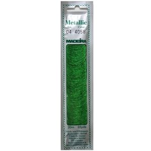 Madeira Metallic No 4 Embroidery Floss Col 4058 Green