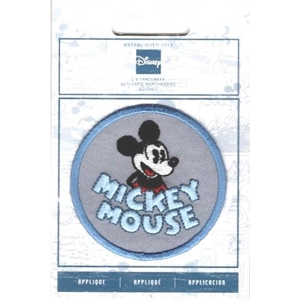 Mickey Mouse Round Patch Applique Disney