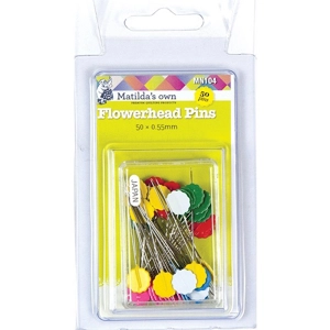Matilda's own Flat Flower Pins 50 pcs