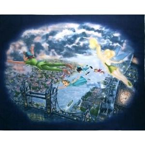 Tinkerbell and Peter Pan Fly To Neverland Fleece Panel 48