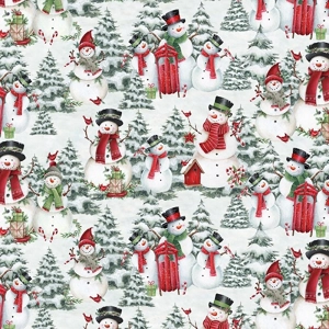 Scenic Snowmen Making Spirits Bright 110cm x 25cm