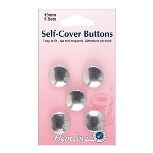 Hemline Self Cover Buttons Assorted Sizes