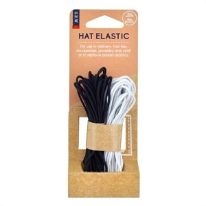 S.E.W. Hat Elastic 2 pack Black and White
