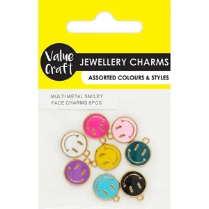 Smiley Face Charms Multi Pack 8