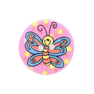 Beutron Button Pink Butterfly 25mm