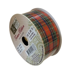 Birch Tartan Craft Ribbon 25mm x 3m