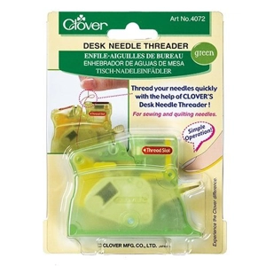 Clover Desk Needle Threader Green
