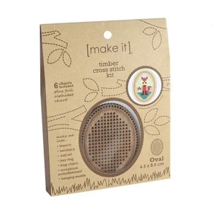 Make It Timber Cross Stitch Kit Oval