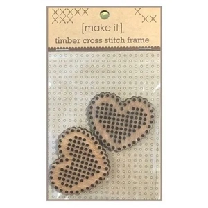 Make It Timber Cross Stitch Frame Hearts