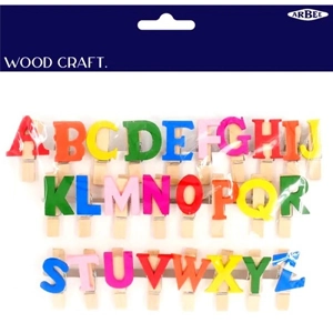 Arbee Wood Letter Pegs Alphabet 26pcs
