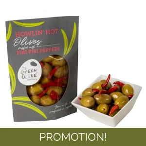 Howling Hot Chili Olives