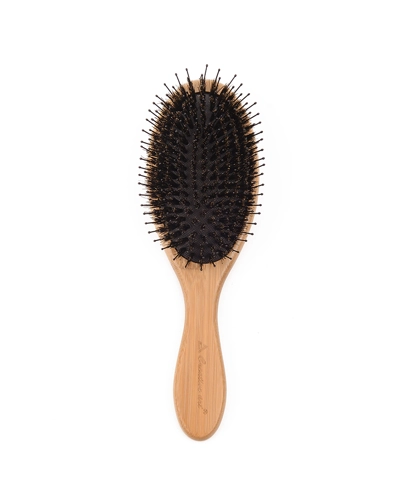 Flair Bamboo Natural Boar Bristle Nylon Mix Soft Detangling Hair Brush (Medium)