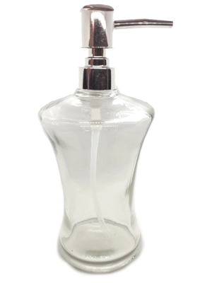 Empty Glass Pump Bottle..