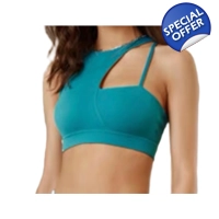 Asymmetrical Strap Sports Bra - T..