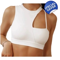 Asymmetrical Strap Sports Bra - W..