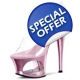 Arched Platform Heels - Baby Pink